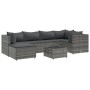 Set de muebles de jardín 7 pzas y cojines ratán sintético gris de , Conjuntos de jardín - Ref: Foro24-3308218, Precio: 467,06...