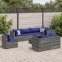 Set de muebles de jardín 9 pzas y cojines ratán sintético gris de , Conjuntos de jardín - Ref: Foro24-3308207, Precio: 611,64...