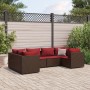 Set muebles de jardín 6 piezas y cojines ratán sintético marrón de , Conjuntos de jardín - Ref: Foro24-3308253, Precio: 493,4...