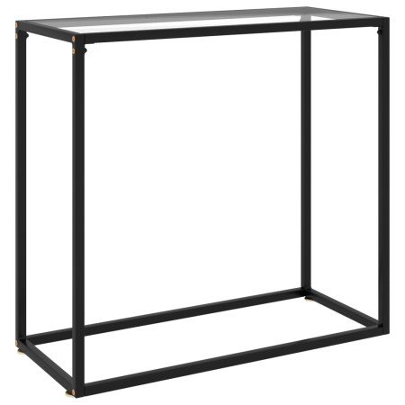 Mesa consola vidrio templado transparente 80x35x75 cm en Mesas auxiliares | Comprar online en Foru.es