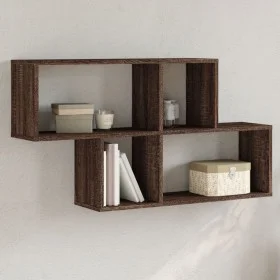 Estante de pared madera ingeniería marrón roble 100x20x53 cm de , Estantes y estanterías - Ref: Foro24-848023, Precio: 48,58 ...
