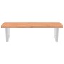 Estante de lavabo de pared de acero y madera maciza de haya de , Tocadores de baño - Ref: Foro24-3302450, Precio: 96,84 €, De...