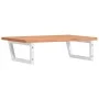 Estante de lavabo de pared de acero y madera maciza de haya de , Tocadores de baño - Ref: Foro24-3302450, Precio: 92,24 €, De...