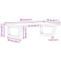 Estante de lavabo de pared de acero y madera maciza de haya de , Tocadores de baño - Ref: Foro24-3302450, Precio: 96,84 €, De...