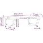 Estante de lavabo de pared de acero y madera maciza de haya de , Tocadores de baño - Ref: Foro24-3302450, Precio: 92,24 €, De...