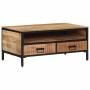 Mesa de centro de madera maciza de mango rugosa 90x50x30 cm de , Mesas de centro - Ref: Foro24-374064, Precio: 130,15 €, Desc...