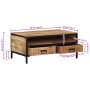 Mesa de centro de madera maciza de mango rugosa 90x50x30 cm de , Mesas de centro - Ref: Foro24-374064, Precio: 130,15 €, Desc...
