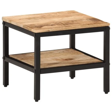 Mesa de centro de madera maciza de mango rugosa 35x35x30 cm de , Mesas de centro - Ref: Foro24-374066, Precio: 54,99 €, Descu...