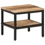 Mesa de centro de madera maciza de mango rugosa 35x35x30 cm de , Mesas de centro - Ref: Foro24-374066, Precio: 54,99 €, Descu...