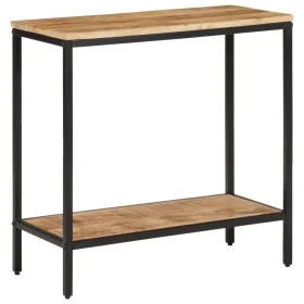 Mesa consola madera maciza de mango rugosa 70x35x70 cm by , Side tables - Ref: Foro24-374070, Price: 91,84 €, Discount: %