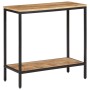 Mesa consola madera maciza de mango rugosa 70x35x70 cm de , Mesas auxiliares - Ref: Foro24-374070, Precio: 93,36 €, Descuento: %