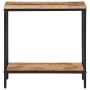 Mesa consola madera maciza de mango rugosa 70x35x70 cm de , Mesas auxiliares - Ref: Foro24-374070, Precio: 93,36 €, Descuento: %