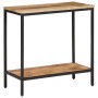 Mesa consola madera maciza de mango rugosa 70x35x70 cm de , Mesas auxiliares - Ref: Foro24-374070, Precio: 93,36 €, Descuento: %