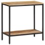 Mesa consola madera maciza de mango rugosa 70x35x70 cm de , Mesas auxiliares - Ref: Foro24-374070, Precio: 93,36 €, Descuento: %