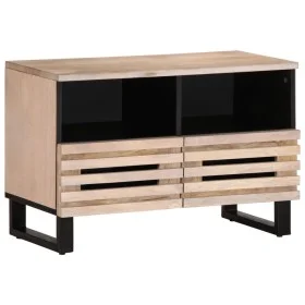 Mueble de TV madera maciza de mango blanco 70x34x46 cm de , Almacenamiento para CD y DVD - Ref: Foro24-377444, Precio: 67,52 ...