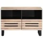 Mueble de TV madera maciza de mango blanco 70x34x46 cm de , Almacenamiento para CD y DVD - Ref: Foro24-377444, Precio: 67,52 ...
