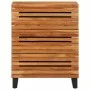 Aparador de madera maciza acacia 60x34x75 cm de , Taquillas y armarios de almacenamiento - Ref: Foro24-377452, Precio: 159,32...