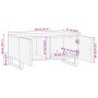 Mesa de centro madera maciza de acacia 80x51x40 cm de , Mesas de centro - Ref: Foro24-377465, Precio: 109,93 €, Descuento: %