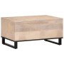 Mesa de centro de madera maciza de mango blanca 80x51x40 cm de , Mesas de centro - Ref: Foro24-377459, Precio: 76,97 €, Descu...