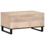 Mesa de centro de madera maciza de mango blanca 80x51x40 cm de , Mesas de centro - Ref: Foro24-377459, Precio: 76,28 €, Descu...
