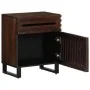 Mesita de noche madera maciza mango marrón 50x34x60 cm by , Nightstands - Ref: Foro24-377478, Price: 85,74 €, Discount: %
