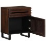 Mesita de noche madera maciza mango marrón 50x34x60 cm de , Mesitas de noche - Ref: Foro24-377478, Precio: 86,91 €, Descuento: %