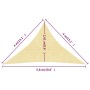 Toldo de vela HDPE beige 160 g/m² 4x4x5,8 m de vidaXL, Sombrillas - Ref: Foro24-311149, Precio: 24,95 €, Descuento: %
