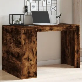 Escritorio madera de ingeniería roble ahumado 123,5x73,5x75 cm de , Escritorios - Ref: Foro24-847986, Precio: 95,70 €, Descue...