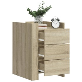 Mesita de noche madera de ingeniería roble Sonoma 45x50x65 cm de , Mesitas de noche - Ref: Foro24-848306, Precio: 86,26 €, De...