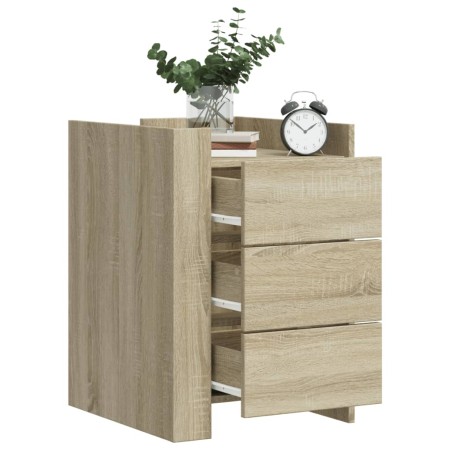 Mesita de noche madera de ingeniería roble Sonoma 45x50x65 cm de , Mesitas de noche - Ref: Foro24-848306, Precio: 86,26 €, De...