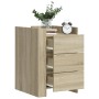 Mesita de noche madera de ingeniería roble Sonoma 45x50x65 cm de , Mesitas de noche - Ref: Foro24-848306, Precio: 86,26 €, De...