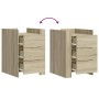Mesita de noche madera de ingeniería roble Sonoma 45x50x65 cm de , Mesitas de noche - Ref: Foro24-848306, Precio: 86,26 €, De...