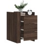 Mesita de noche madera de ingeniería marrón roble 45x50x65 cm de , Mesitas de noche - Ref: Foro24-848310, Precio: 95,07 €, De...