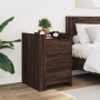 Mesita de noche madera de ingeniería marrón roble 45x50x65 cm de , Mesitas de noche - Ref: Foro24-848310, Precio: 95,07 €, De...