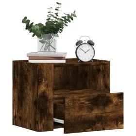 Mesita de noche de pared color roble ahumado 45x30x35 cm de , Mesitas de noche - Ref: Foro24-848319, Precio: 42,93 €, Descuen...