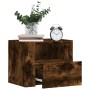 Mesita de noche de pared color roble ahumado 45x30x35 cm de , Mesitas de noche - Ref: Foro24-848319, Precio: 39,13 €, Descuen...