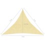 Toldo de vela beige HDPE 160 g/m² 3x3x3 m de vidaXL, Sombrillas - Ref: Foro24-311142, Precio: 20,29 €, Descuento: %