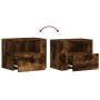 Mesita de noche de pared color roble ahumado 45x30x35 cm de , Mesitas de noche - Ref: Foro24-848319, Precio: 39,13 €, Descuen...