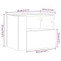 Mesita de noche de pared color roble ahumado 45x30x35 cm von , Nachttische - Ref: Foro24-848319, Preis: 42,93 €, Rabatt: %