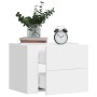 Mesita de noche de pared blanco 45x30x35 cm de , Mesitas de noche - Ref: Foro24-848325, Precio: 43,22 €, Descuento: %