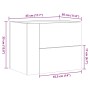 Mesita de noche de pared blanco 45x30x35 cm de , Mesitas de noche - Ref: Foro24-848325, Precio: 43,22 €, Descuento: %