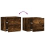 Mesita de noche de pared color roble ahumado 45x30x35 cm de , Mesitas de noche - Ref: Foro24-848333, Precio: 41,87 €, Descuen...