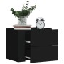Mesita de noche de pared negra 45x30x35 cm de , Mesitas de noche - Ref: Foro24-848327, Precio: 43,04 €, Descuento: %