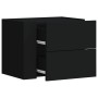 Mesita de noche de pared negra 45x30x35 cm de , Mesitas de noche - Ref: Foro24-848327, Precio: 43,04 €, Descuento: %