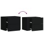 Mesita de noche de pared negra 45x30x35 cm de , Mesitas de noche - Ref: Foro24-848327, Precio: 43,04 €, Descuento: %