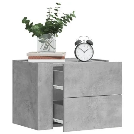 Mesitas de noche de pared 2 unidades gris hormigón 45x30x35 cm de , Mesitas de noche - Ref: Foro24-848331, Precio: 51,67 €, D...