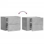 Mesitas de noche de pared 2 unidades gris hormigón 45x30x35 cm de , Mesitas de noche - Ref: Foro24-848331, Precio: 51,67 €, D...