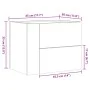 Mesitas de noche de pared 2 unidades gris hormigón 45x30x35 cm de , Mesitas de noche - Ref: Foro24-848331, Precio: 51,67 €, D...