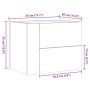 Mesitas de noche de pared 2 unidades gris hormigón 45x30x35 cm de , Mesitas de noche - Ref: Foro24-848331, Precio: 41,87 €, D...