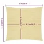 Toldo de vela HDPE beige 160 g/m² 7x7 m de vidaXL, Sombrillas - Ref: Foro24-311115, Precio: 88,26 €, Descuento: %
